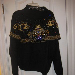 Vintage Glitzy shawl style sweater